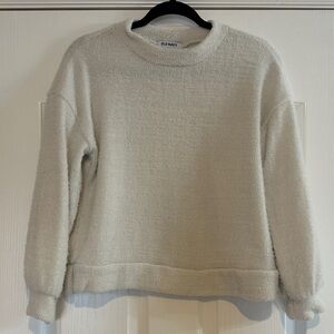 Old Navy Girl’s Light Cream Cozy Crewneck Pullover